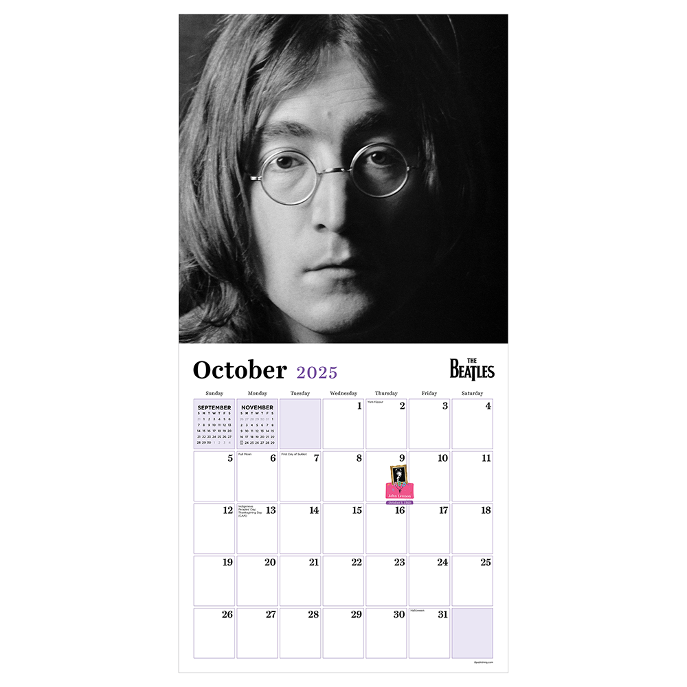 The Beatles Black & White 2025 Wall Calendar The Beatles Official Store