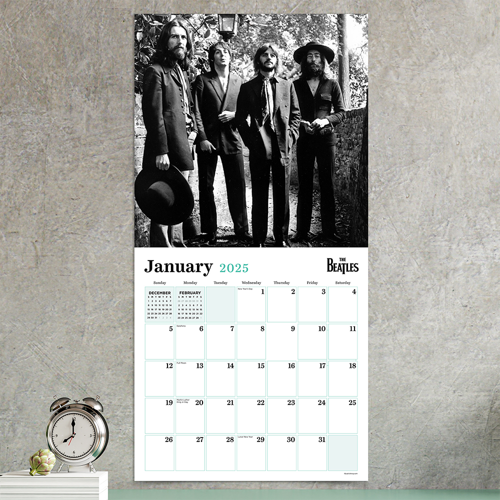 Black And White Wall Calendar 2025