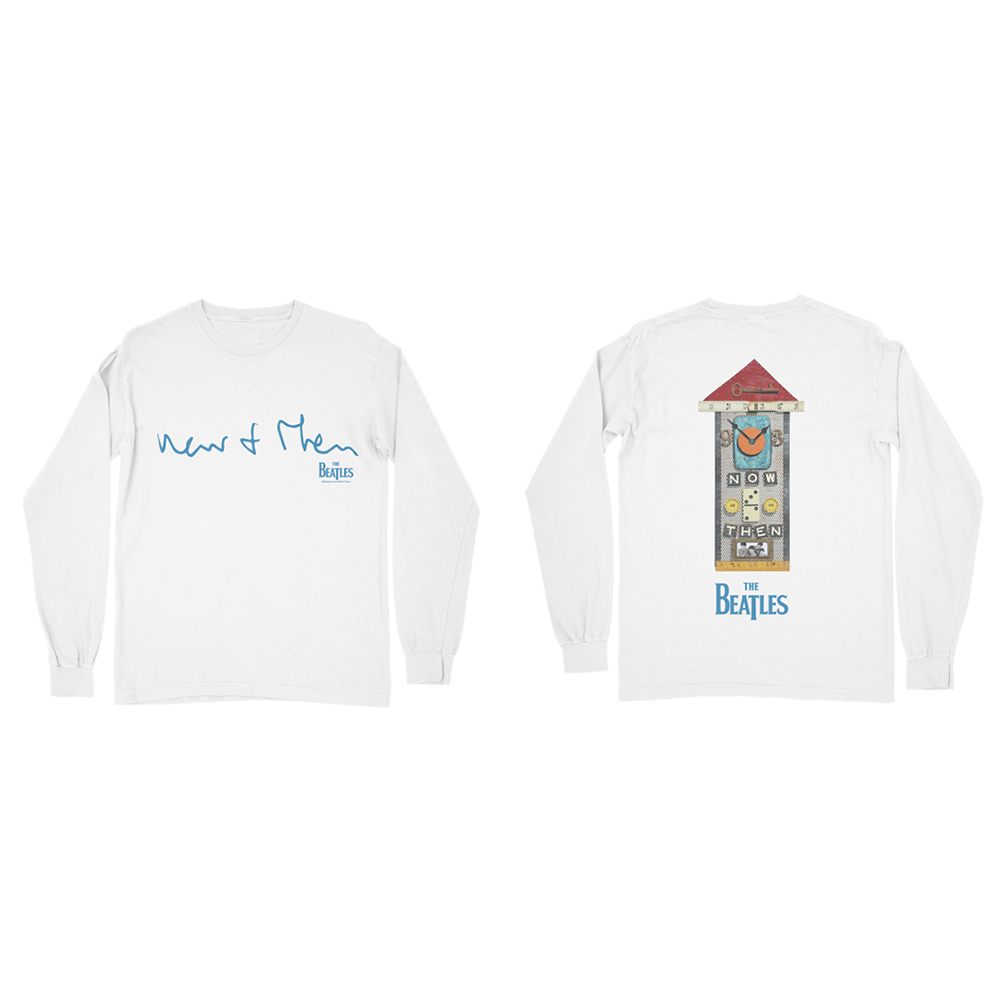 Now and Then Clock White Longsleeve Shirt