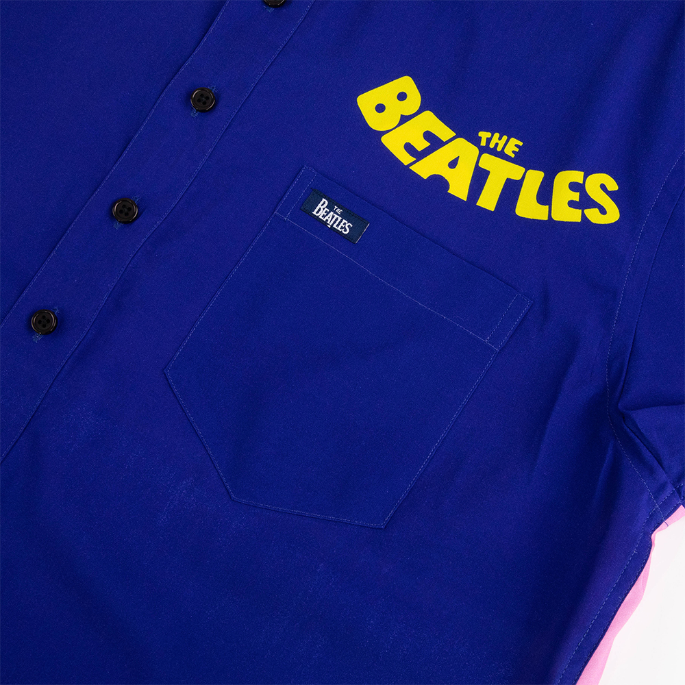 The Beatles Come Together Short Sleeve Button Down Pocket