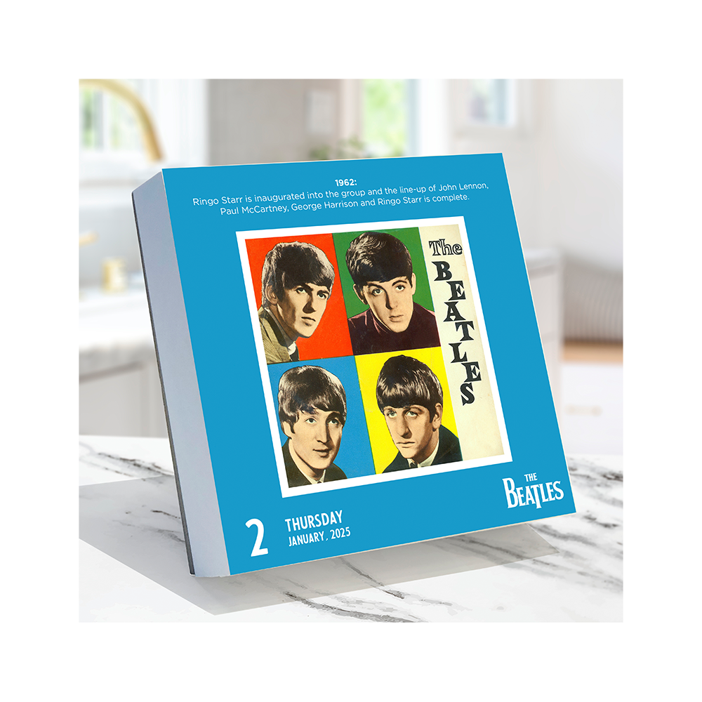 The Beatles 2025 Daily Desktop Calendar Inner Page