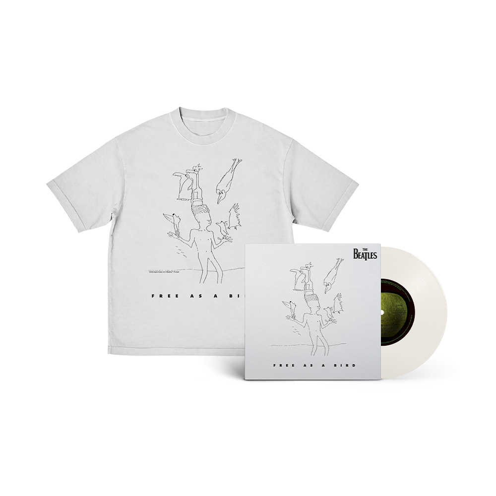 Free As A Bird / Real Love [2025 Mixes]: 7" Vinyl + Free As A Bird T-Shirt