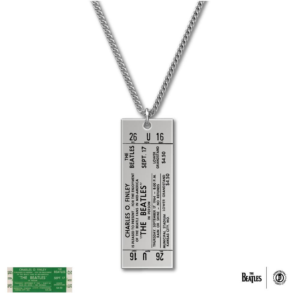 1964 Tour Ticket Necklace 24 - Kansas City 9/17/64 Front