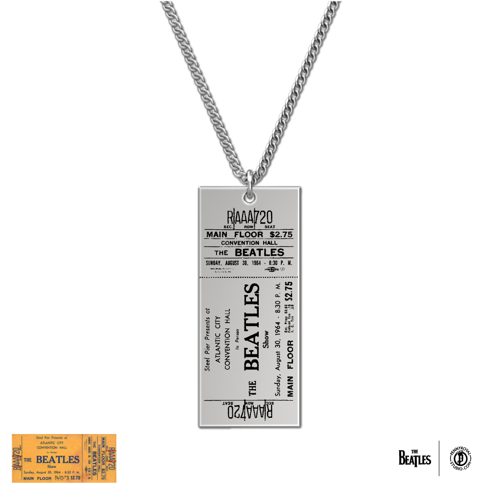 1964 Tour Ticket Necklace 10 - Atlantic City 8/30/64 Front