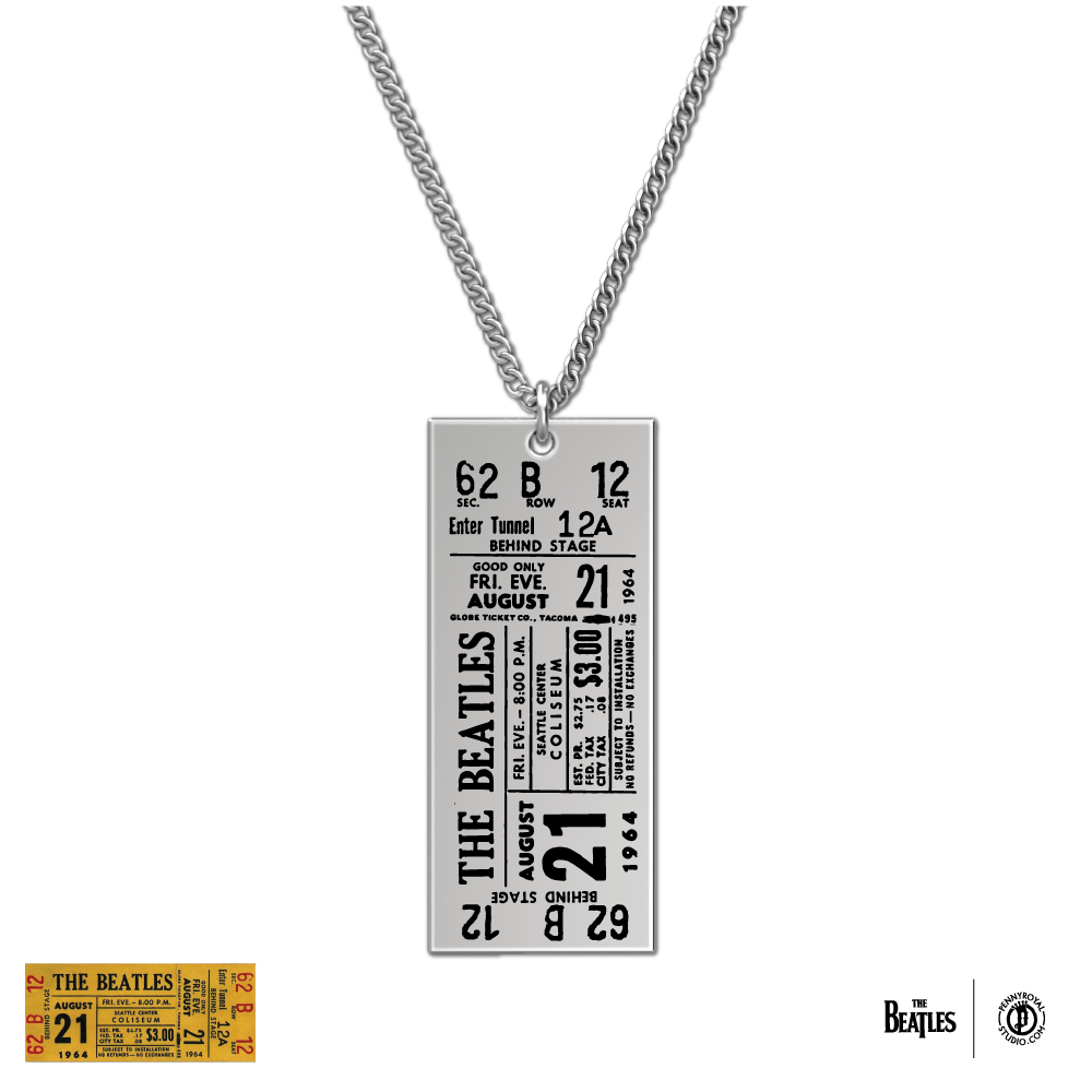 1964 Tour Ticket Necklace 4 - Seattle 8/21/64 - The Beatles Official Store