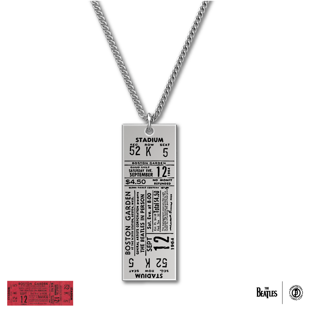 1964 Tour Ticket Necklace 19 - Boston 9/12/64 Front