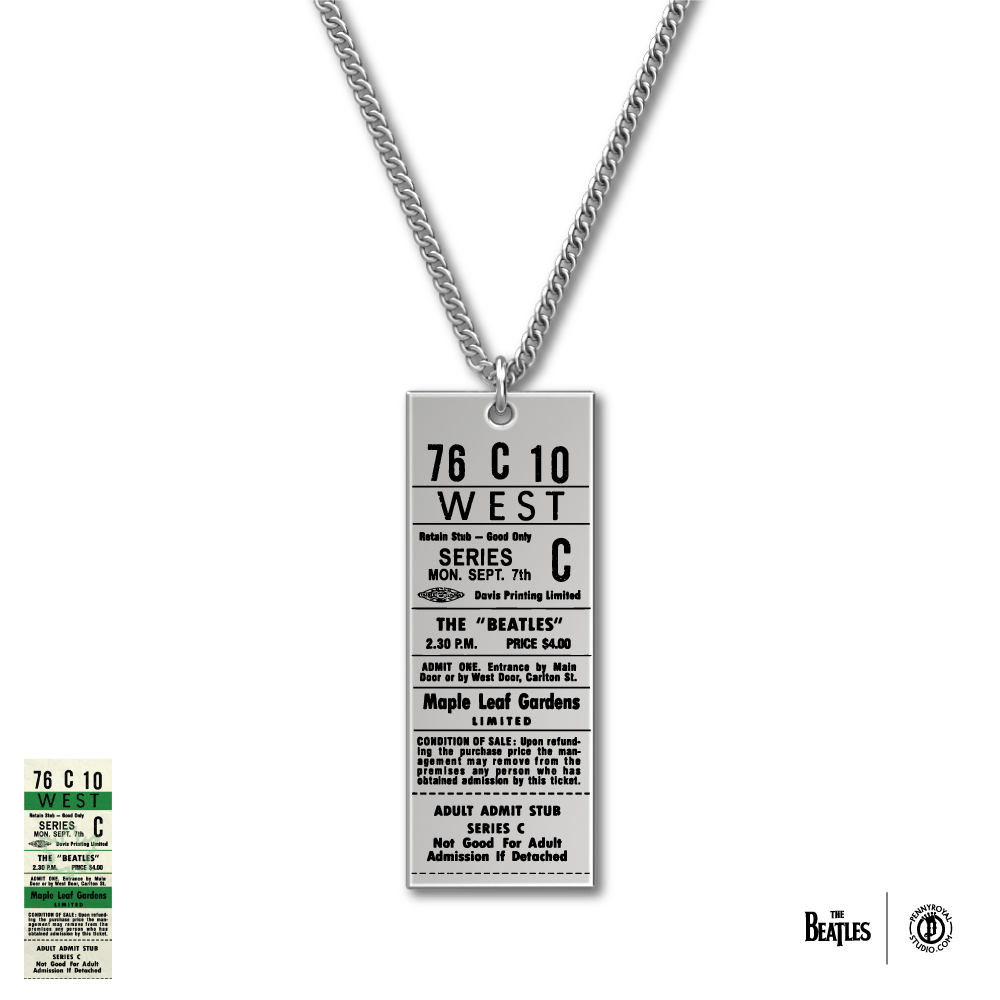 1964 Tour Ticket Necklace 16 - Toronto 9/7/64 Front