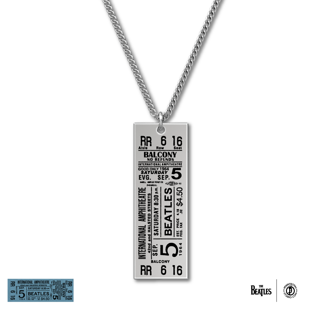 1964 Tour Ticket Necklace 14 - Chicago 9/5/64 Front