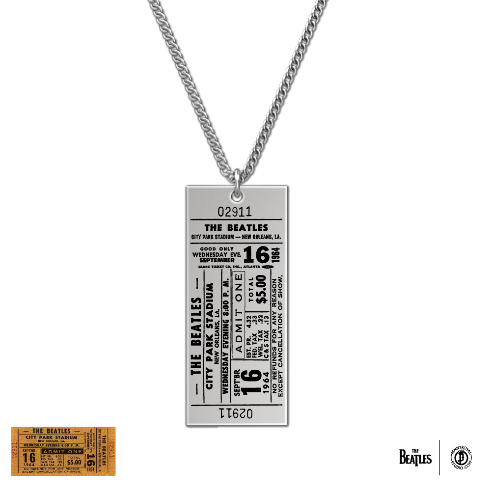 1964 Tour Ticket Necklace 23 - New Orleans 9/16/64 Front