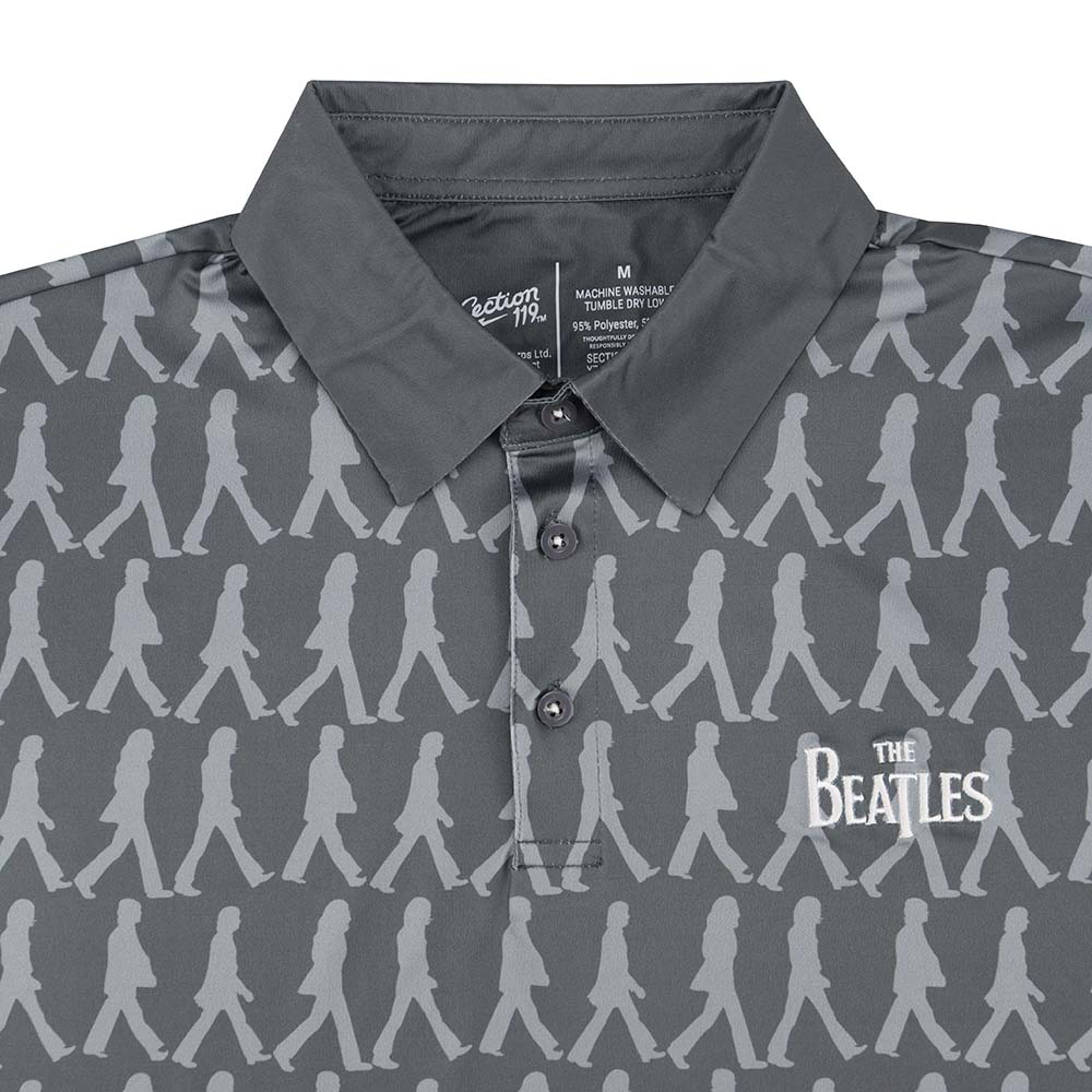 The Beatles Dry Fit Polo Grey Abbey Road Front Close