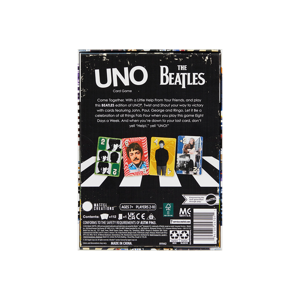 The Beatles x UNO Canvas Playing Cards Back