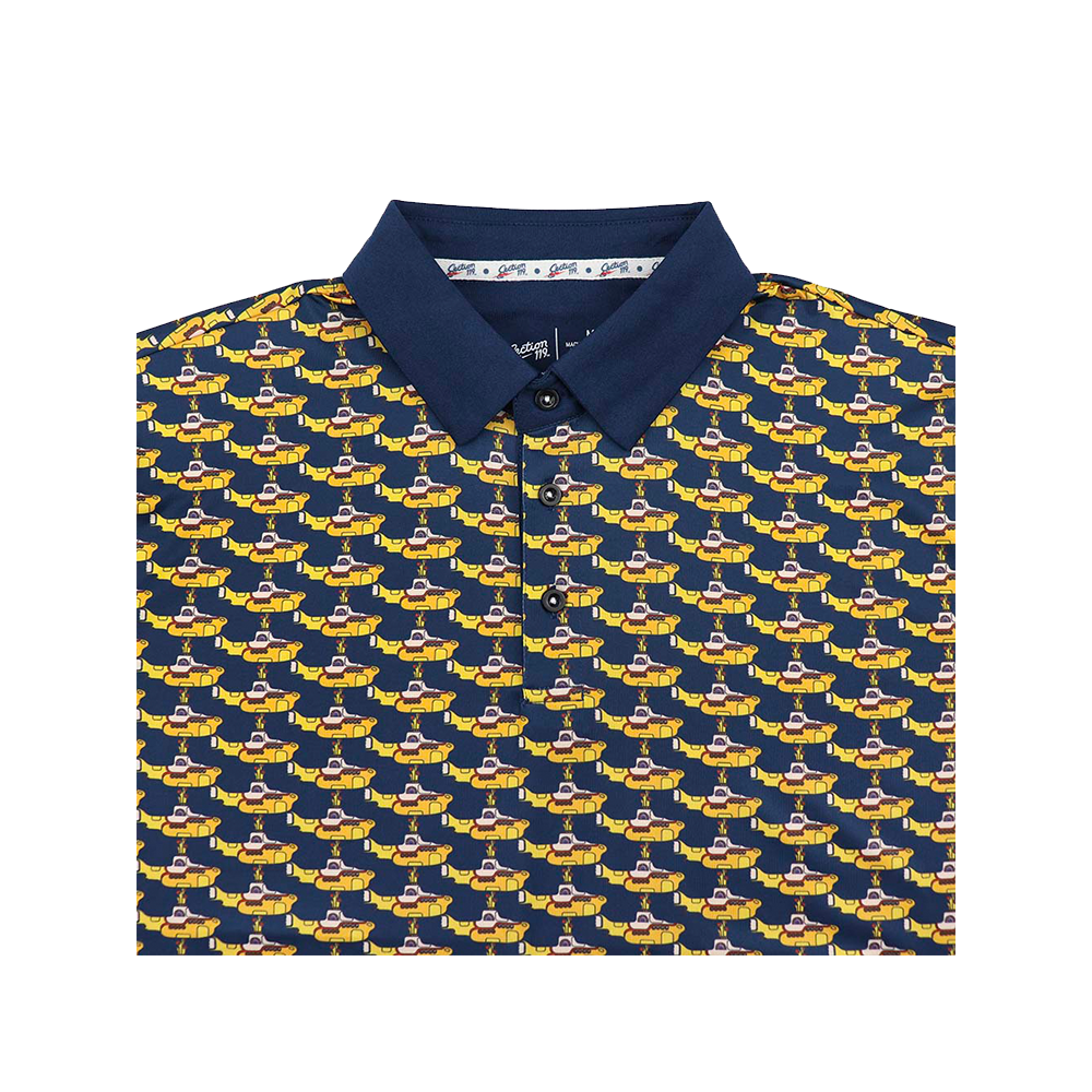The Beatles x Section 119 All Over Yellow Submarine Dry-Fit Polo Img. 4