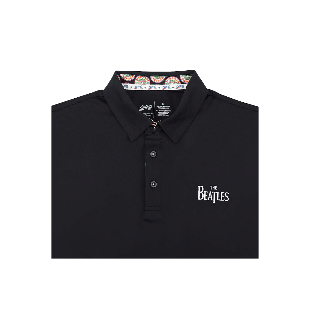 The Beatles x Section 119 Black Dry-Fit Polo Img. 3
