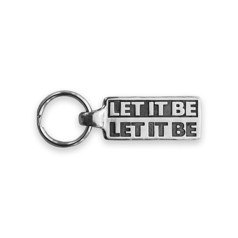 Let It Be Sterling Silver Keychain Front