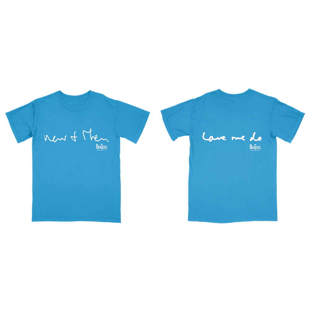 The Beatles love me do Tシャツ M 水色 Now and Then / Love Me Do Blue T-Shirt - The Beatles