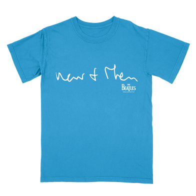 Now and Then Love Me Do Blue T-Shirt (100% Organic Cotton) Front