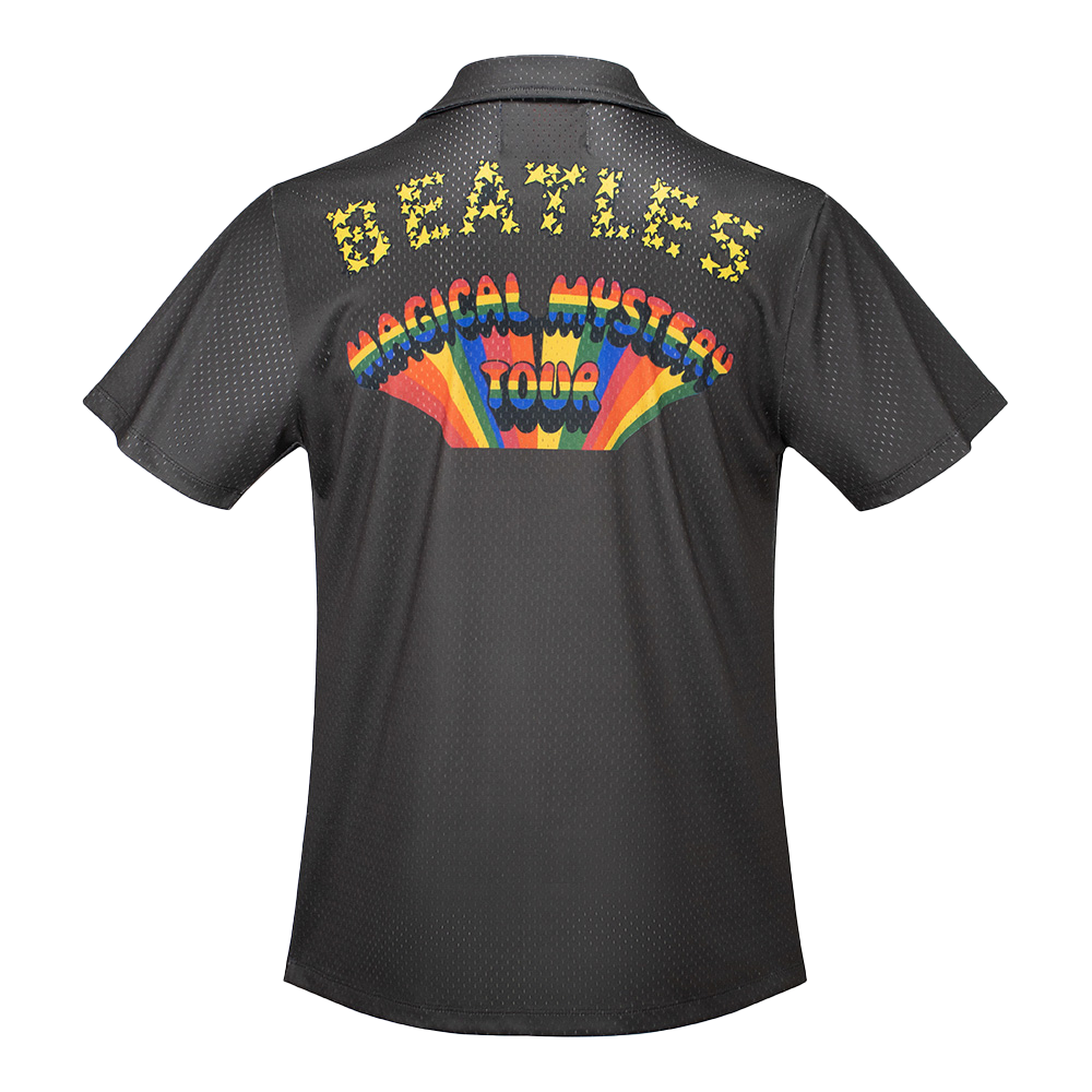 The Beatles x Section 119 Magical Mystery Tour Mesh Button Down Back 
