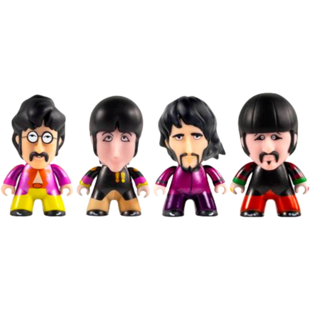 The Beatles TITANS: 3" Metallic Four Pack Sgt Pepper Costumes