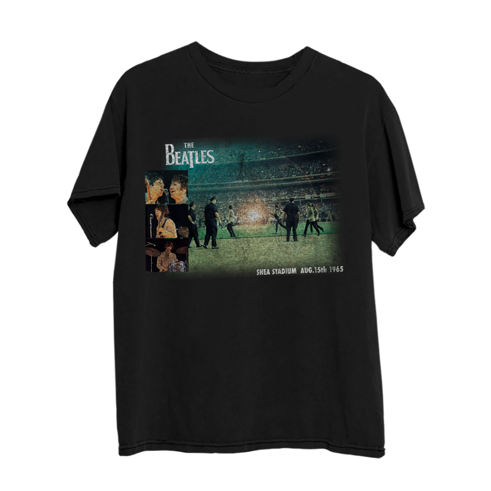 Shea Stadium Anniversary Black T-Shirt Front