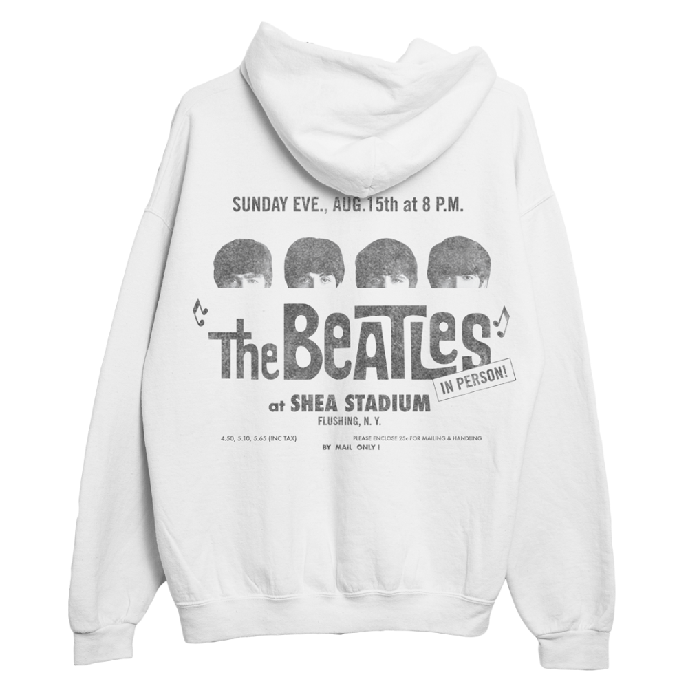 Shea Stadium Anniversary White Hoodie Back