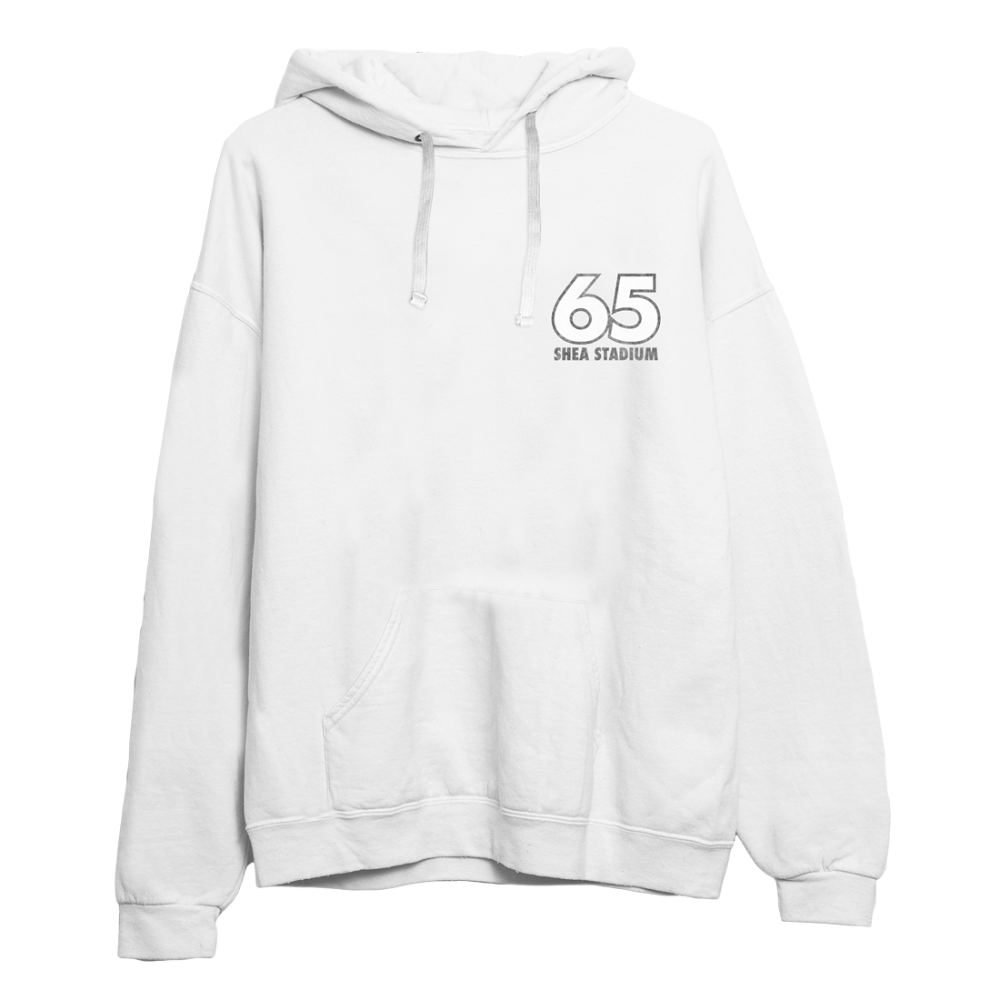 Shea Stadium Anniversary White Hoodie Front