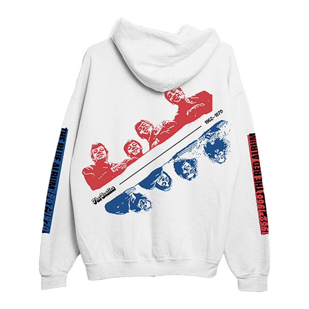 Red and white hoodie on sale