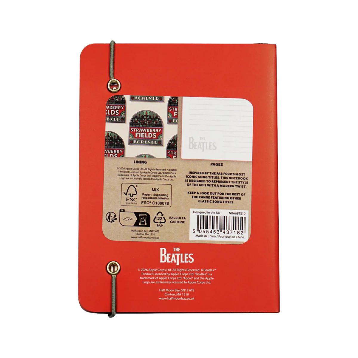 Strawberry Fields Softcover Notebook Back
