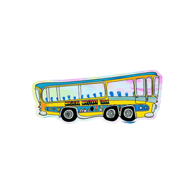 Magical Mystery Tour Bus Die Cut Sticker