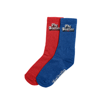 Red & Blue Two Tone Socks
