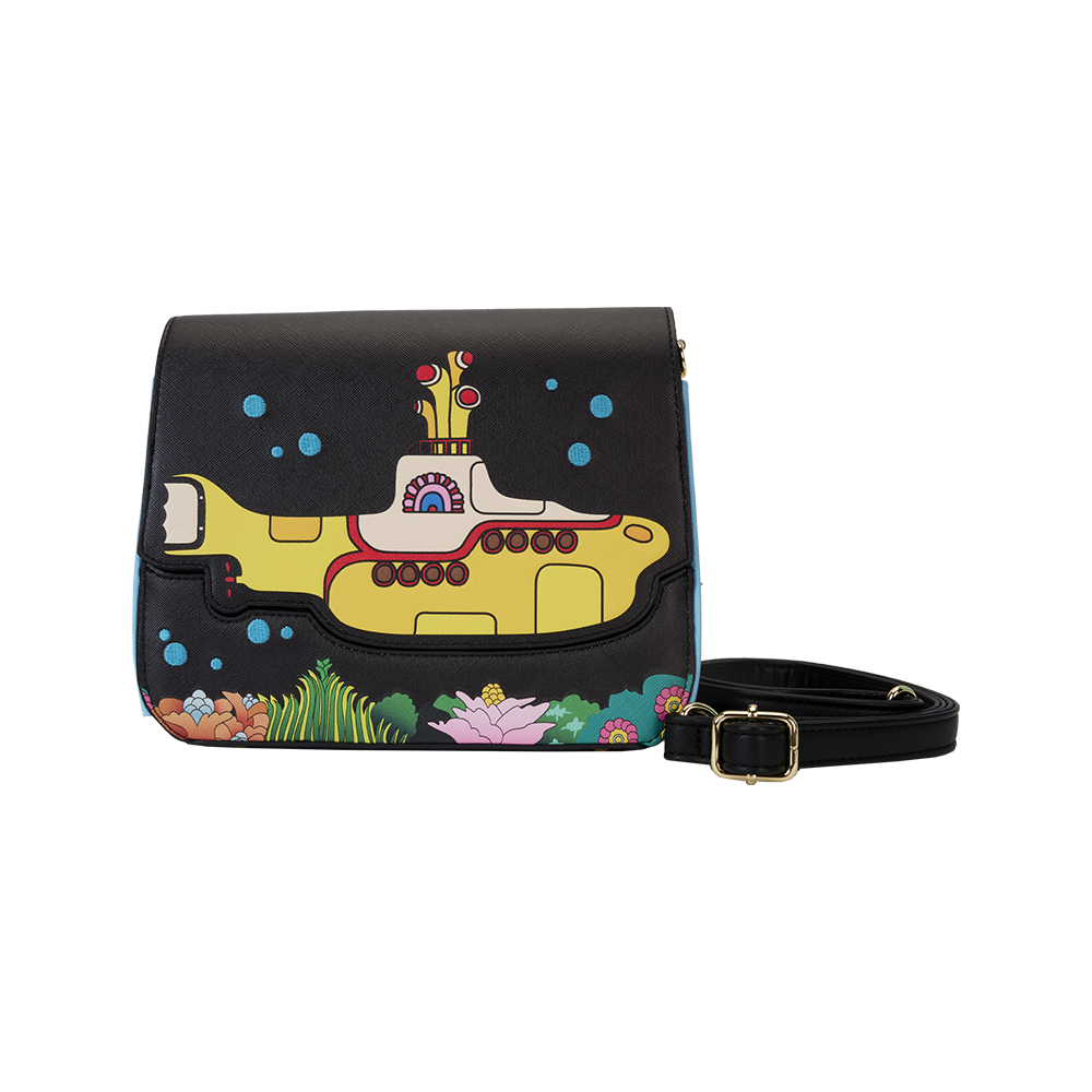 The Beatles x Loungefly Yellow Submarine Flap Pocket Cross Body Bag Front