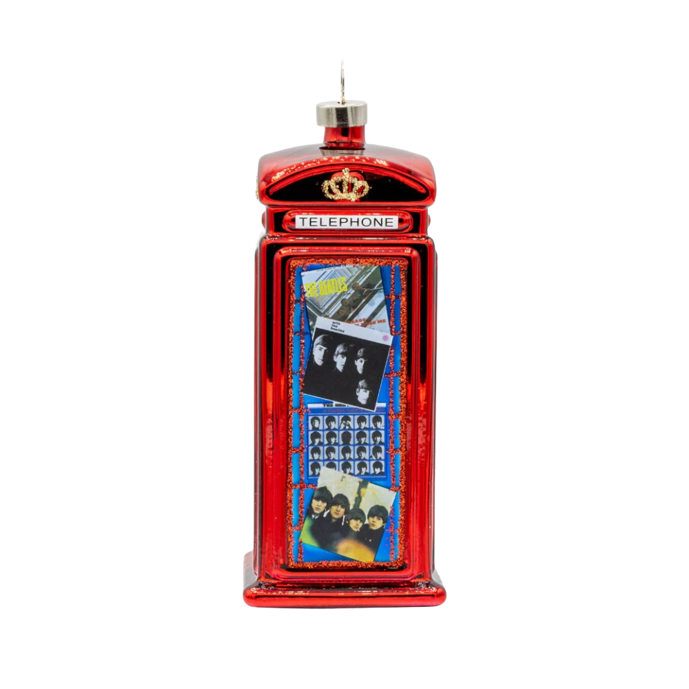 The Beatles x Kat + Annie Telephone Booth Ornament