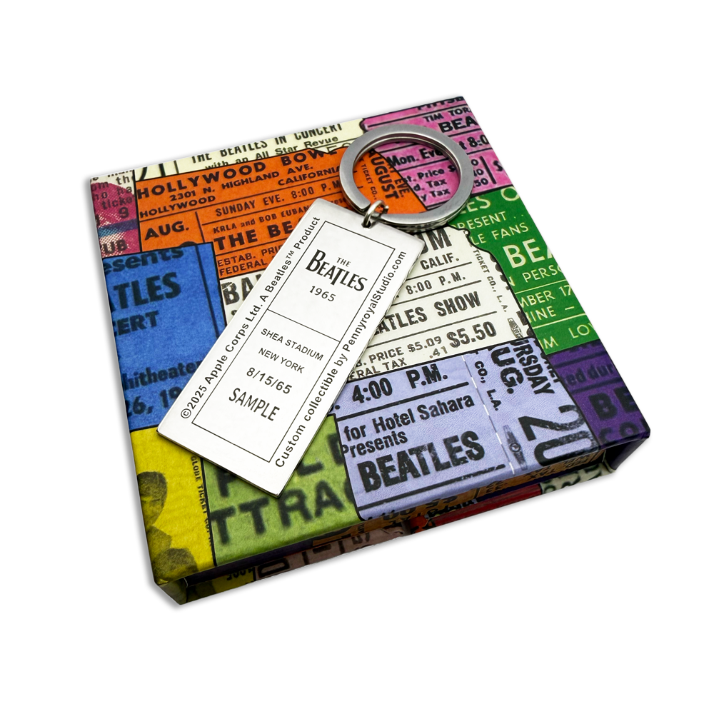 Shea Stadium Ticket Necklace Key Ring Back