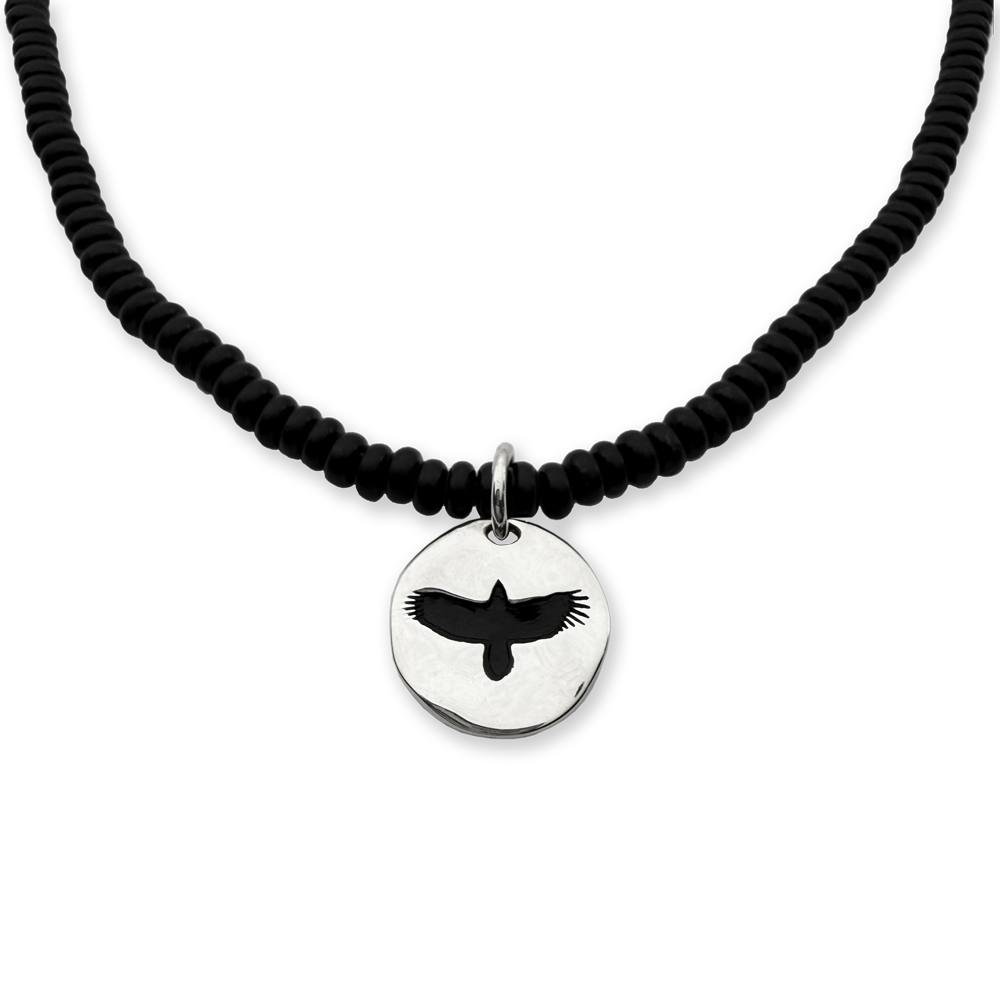 Blackbird Beaded Necklace