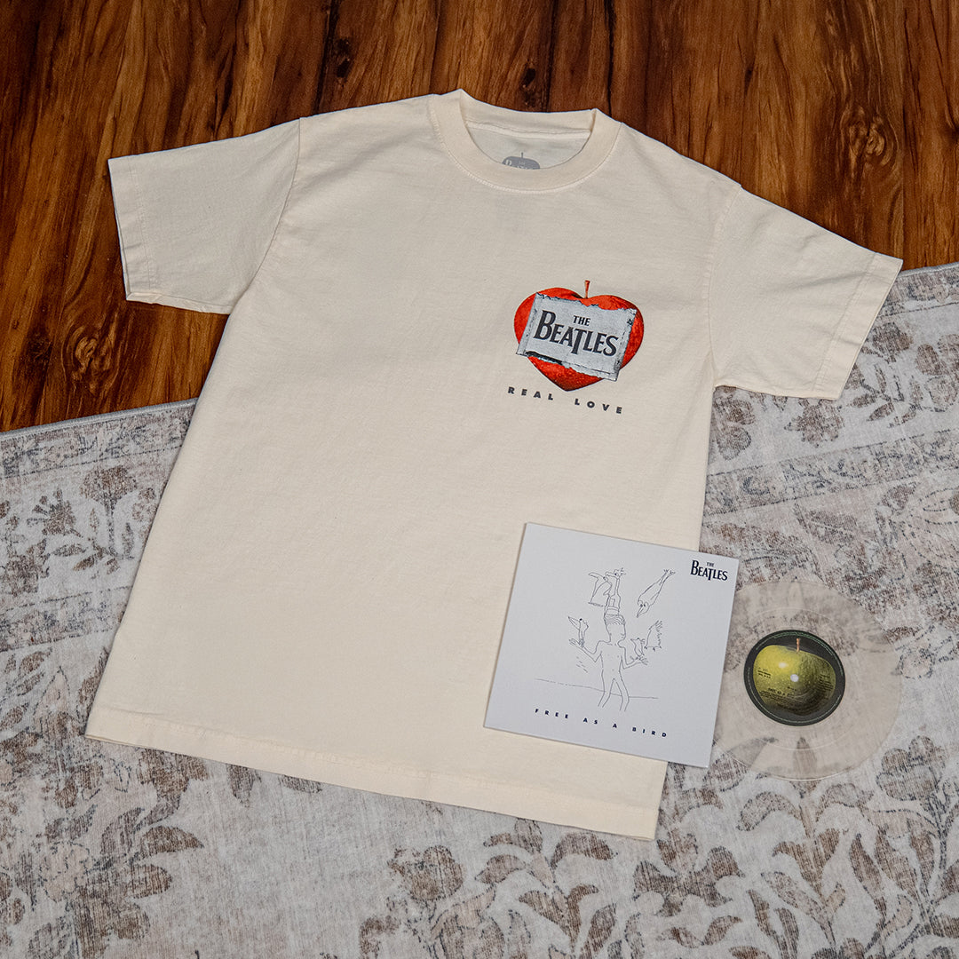 Free As A Bird / Real Love [2025 Mixes]: 7" Vinyl + Real Love T-Shirt 2