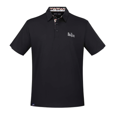 The Beatles x Section 119 Black Dry-Fit Polo Front