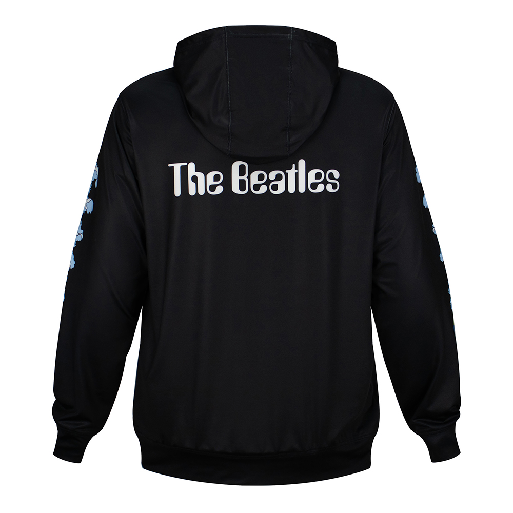 The Beatles UPF 50 Blue Arms on Black Hoodie The Beatles Official Store