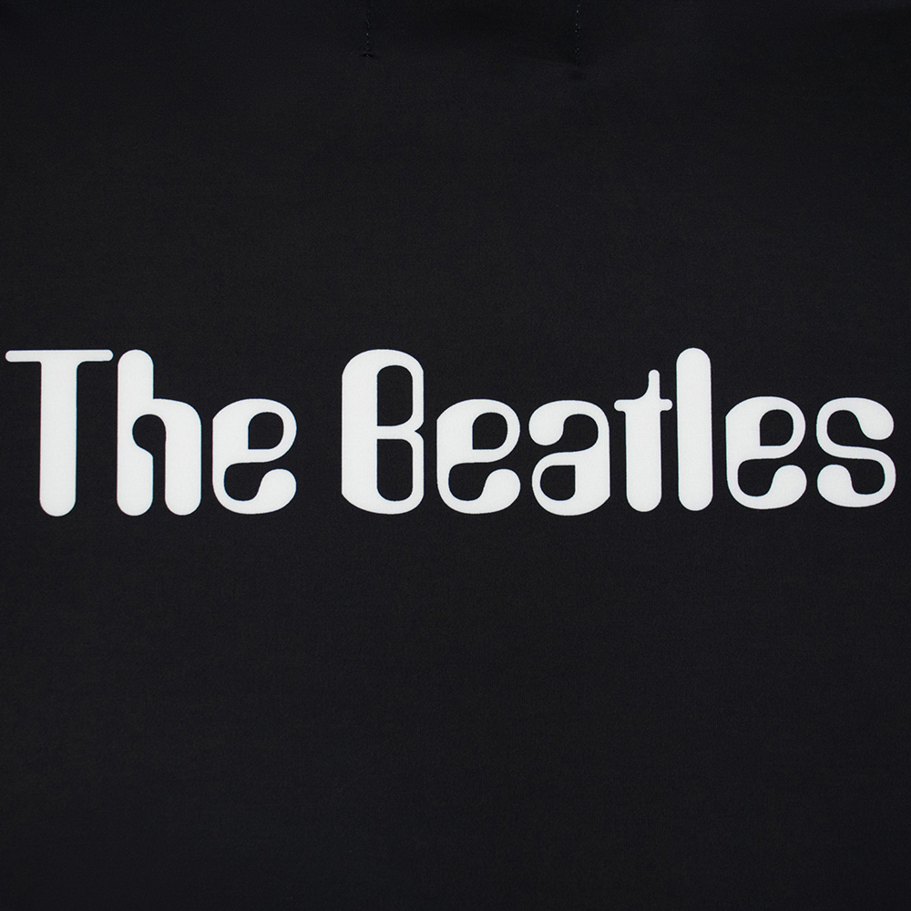 The Beatles UPF 50 Blue Arms on Black Hoodie Back Detail