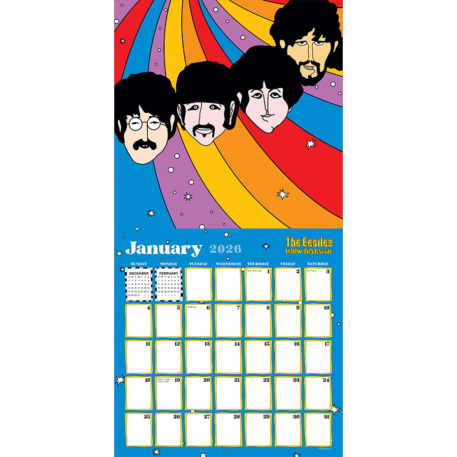 2026 The Beatles: Yellow Submarine Wall Calendar-1