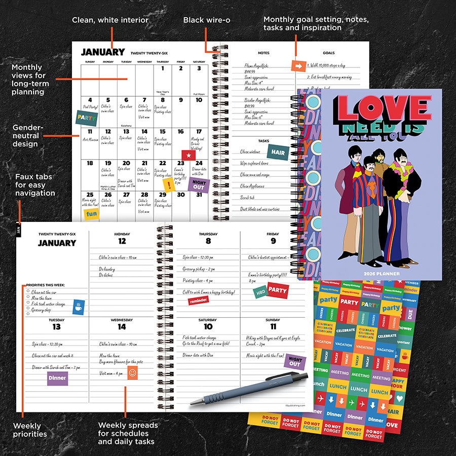 2026 All You Need is Love Medium Weekly Monthly Planner-1
