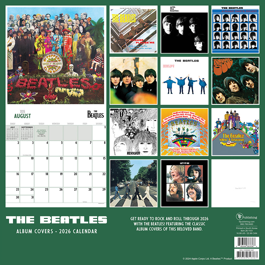2026 The Beatles: Albums & Artwork Wall Calendar-3