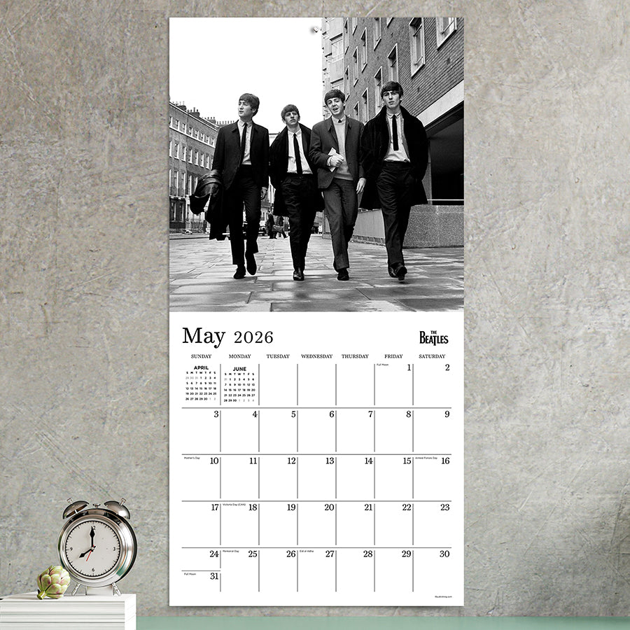 2026 The Beatles: Black & White Wall Calendar-2
