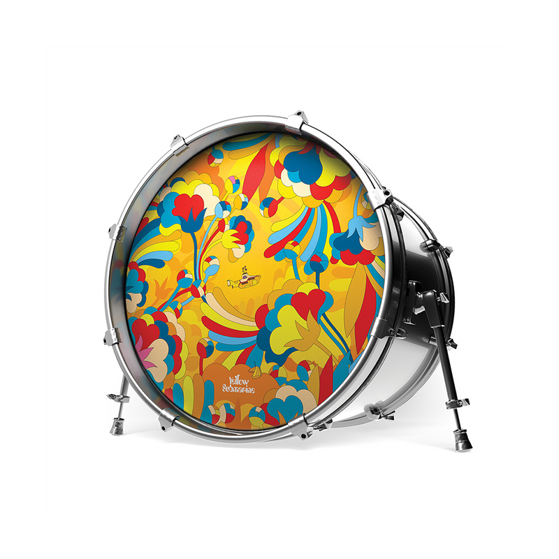 20" Yellow Submarine Resonant Bass Drumheads Yellow The Beatles Official Store