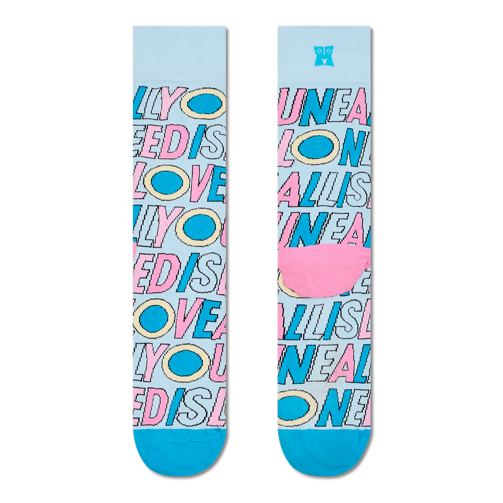 The Beatles x Happy Socks All You Need is Love Socks Flat