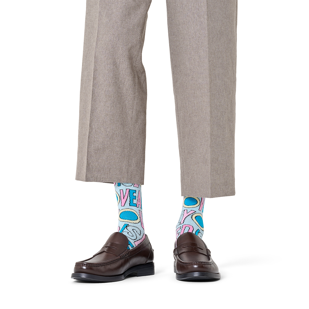 The Beatles x Happy Socks All You Need is Love Socks On Model