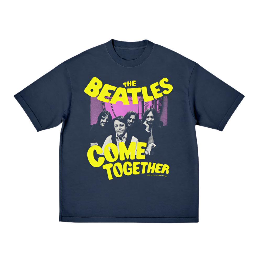Come Together Italy Single Distressed Navy T-Shirt Front