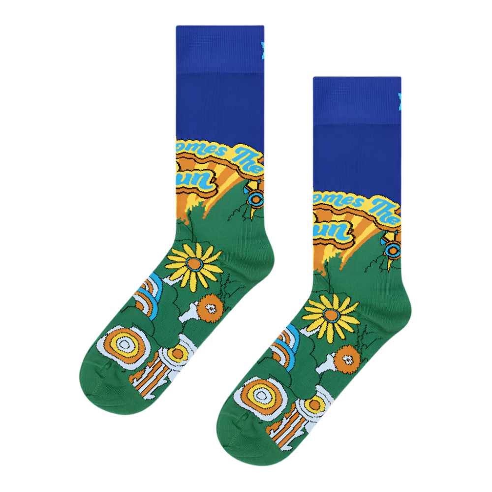 The Beatles x Happy Socks Here Comes The Sun Socks Flat