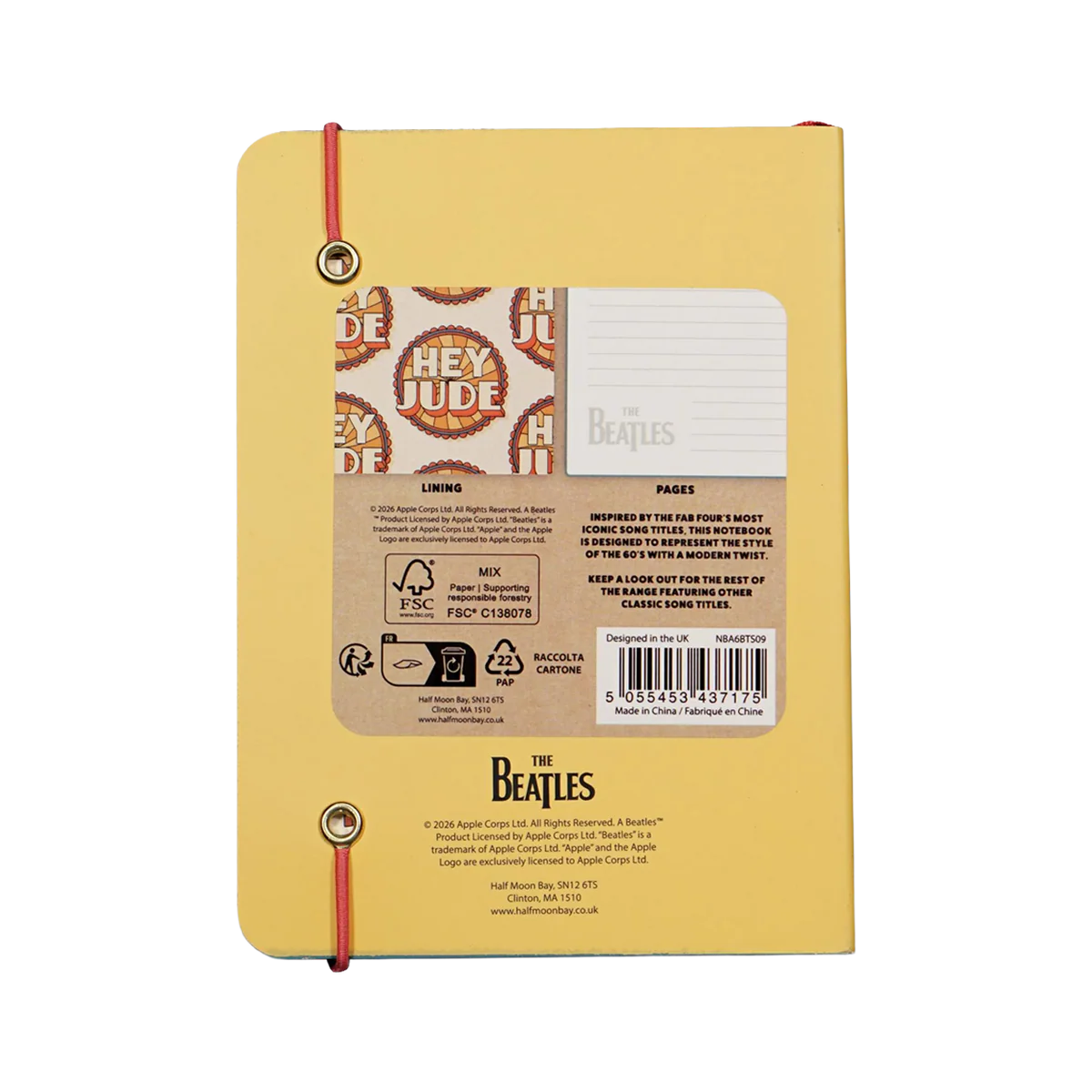 Hey Jude Softcover Notebook Back