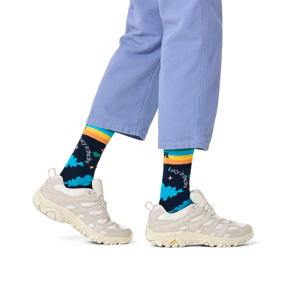 The Beatles x Happy Socks Lucy in the Sky Socks On Model