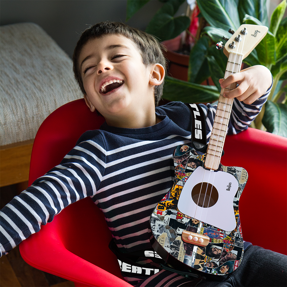 Beatles x Loog Mini Acoustic Guitar - Anthology Lifestyle Image 