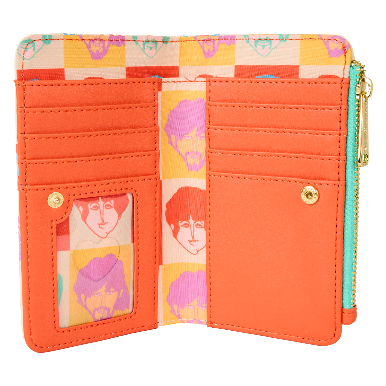The Beatles x Loungefly All You Need Is Love Flap Wallet Inside